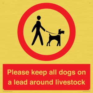 Please keep all dogs on a lead around livestock